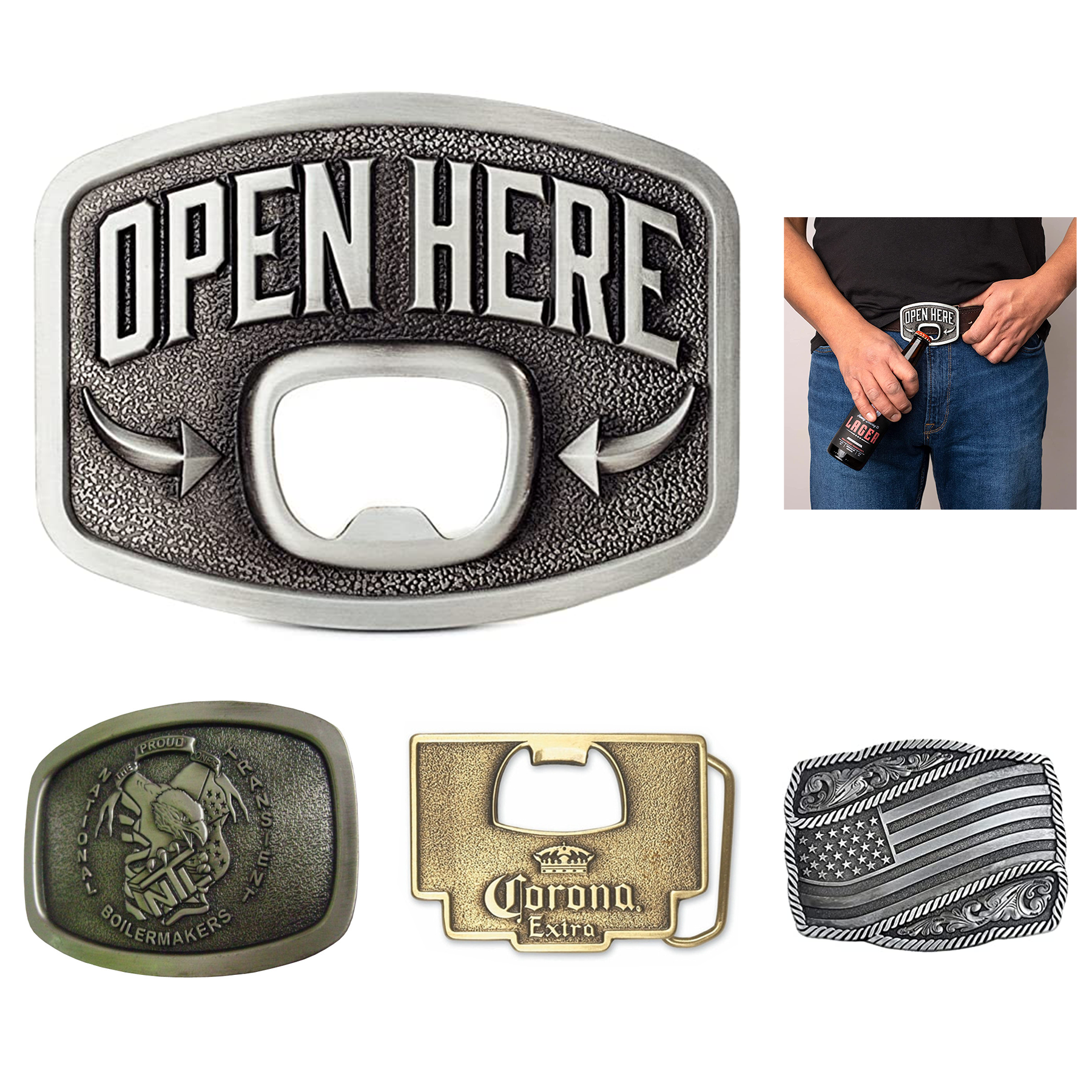Vintage Die Cast Belt Buckles MOQ 100PCS