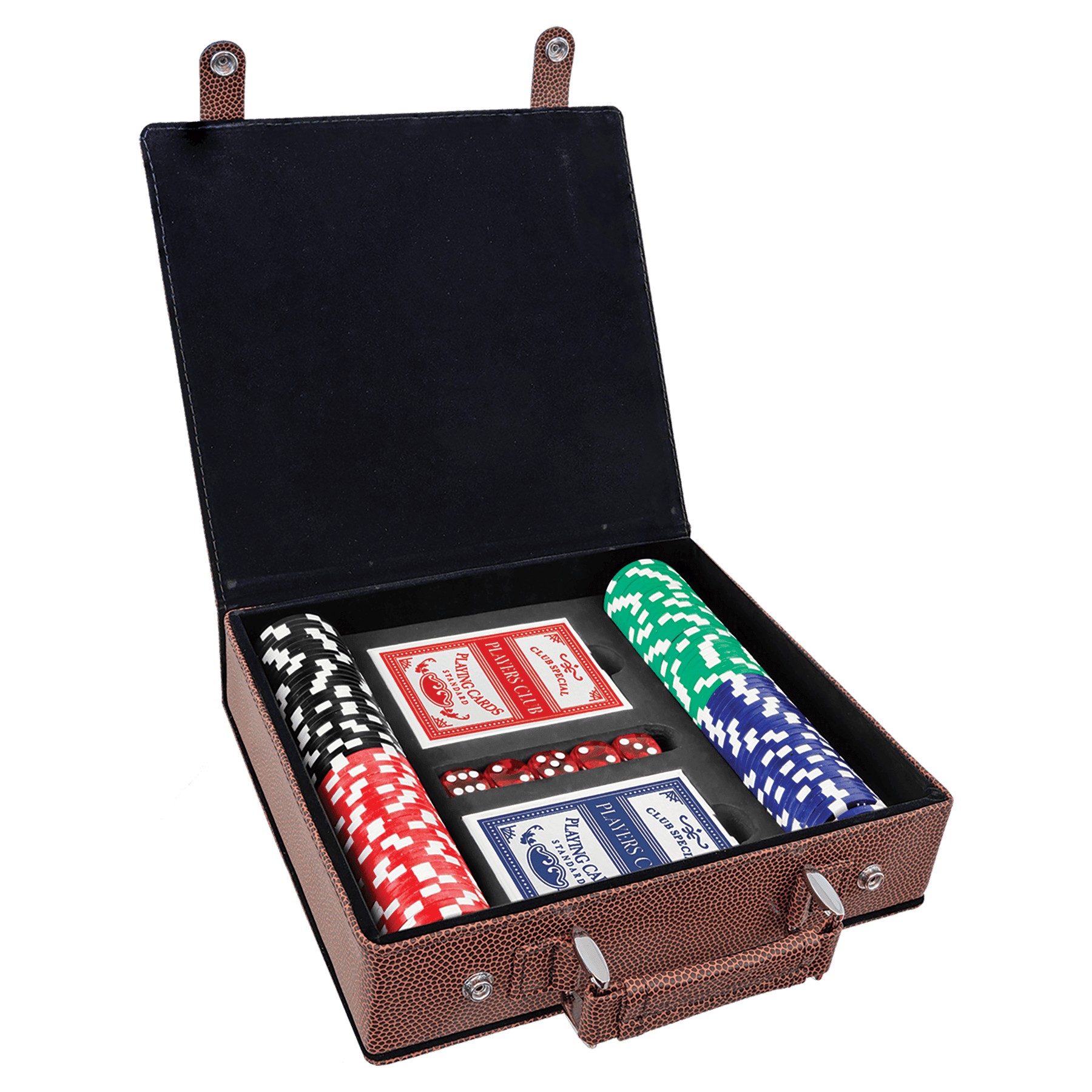 Football Leatherette 100 Chip Poker Set 2