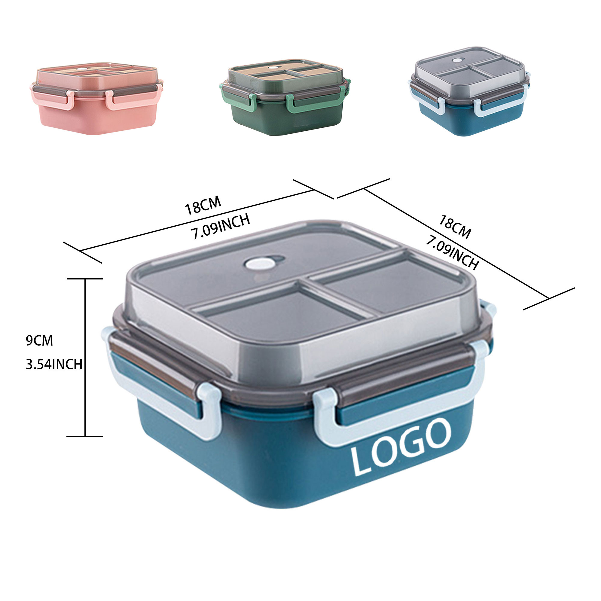 Square Two - Tier Plastic Food Container 1