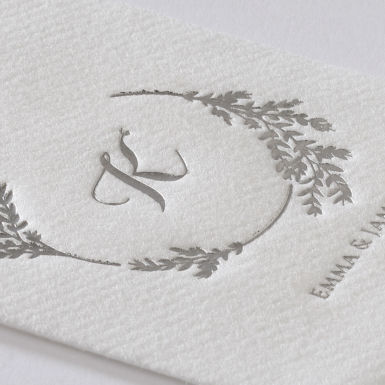 Encompassed by Greenery Premium Guest Towel w/uncoined Edge (White) 2