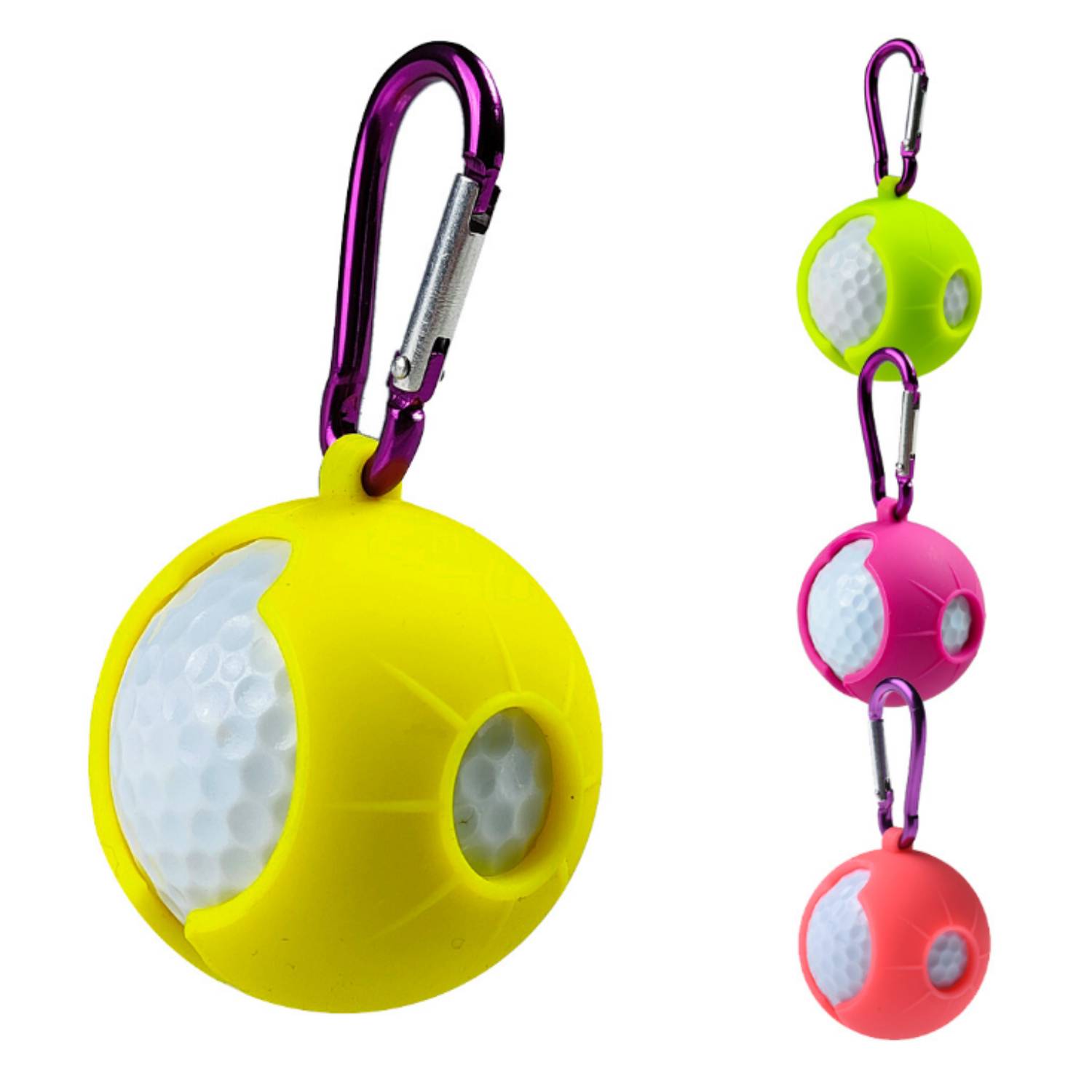 Silicone Golf Ball Holder with Carabiner 4