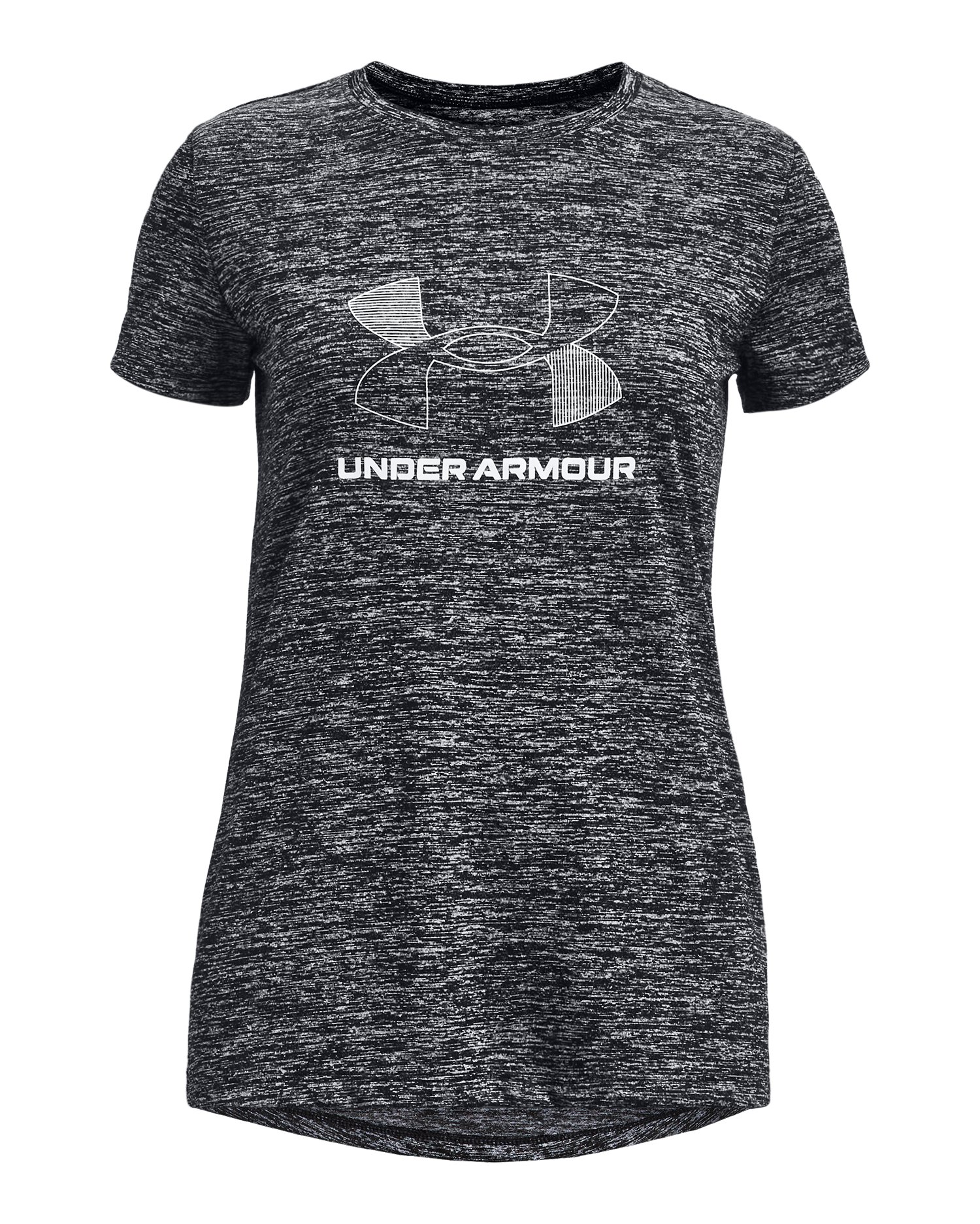 UA Tech Twist Big Logo Girls' Short Sleeve 11