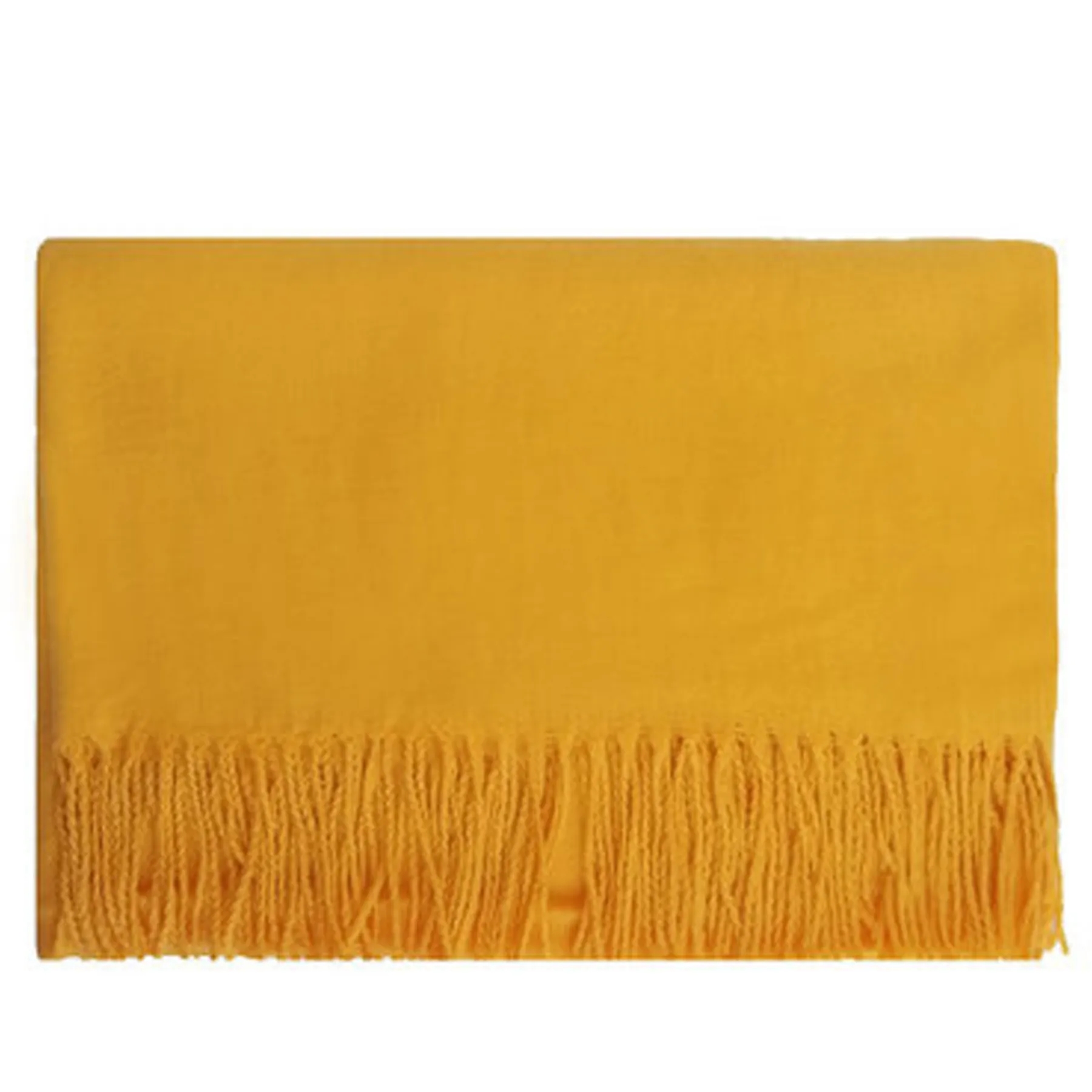230G Winter Cashmere Scarf With Fringes 16