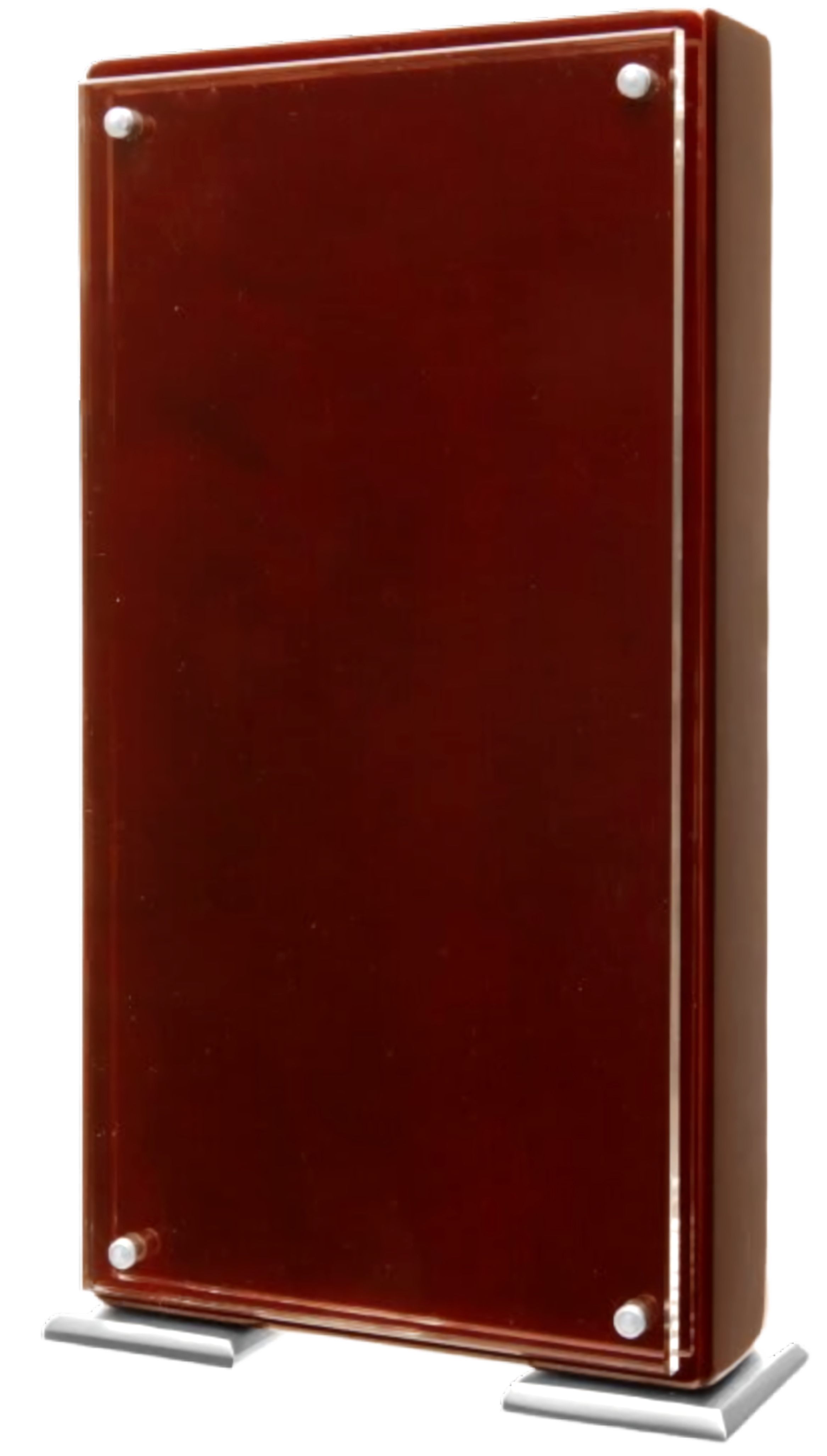7 1/4" Rosewood Finish High Gloss Floating Acrylic Standup Plaque 9