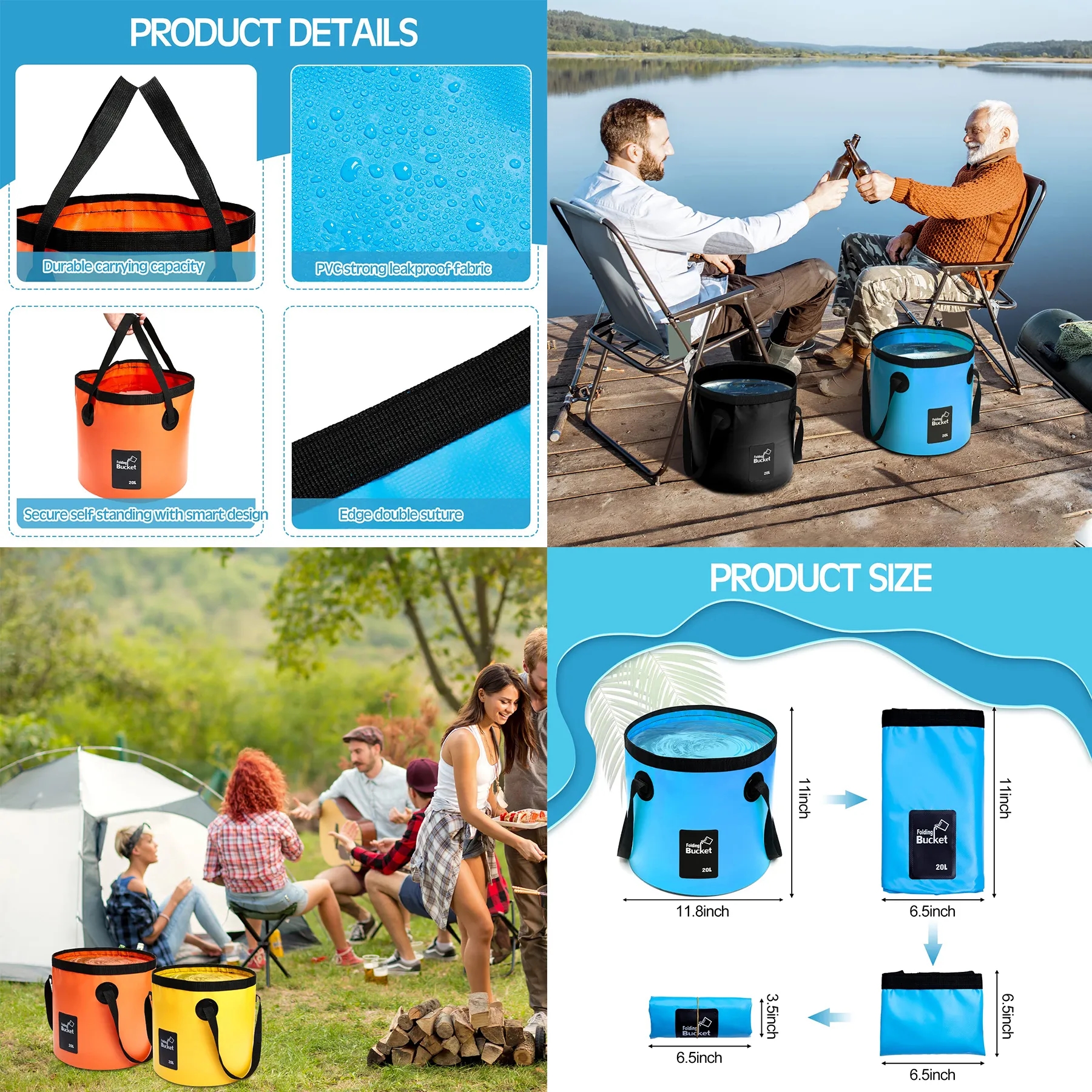 Collapsible Bucket with Handle 3