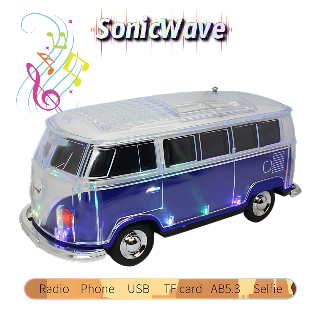 SonicWave Drive Bus-Shaped Bluetooth Speaker 5