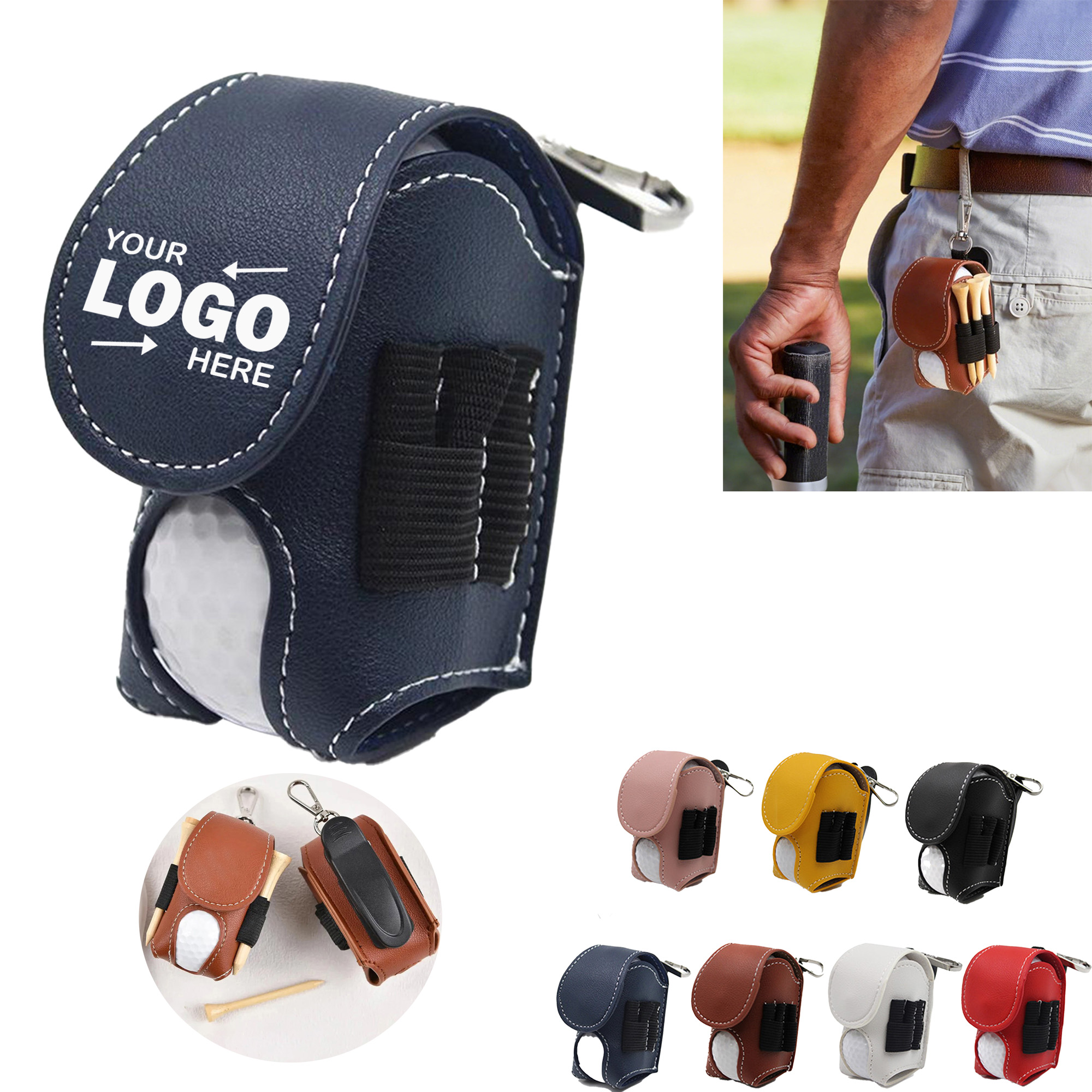 Stylish PU Leather Multifunctional Golf Ball 2