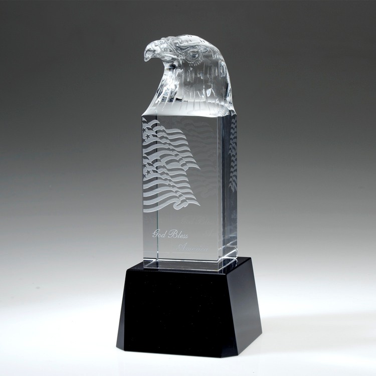 7" Crystal Award-Eagle w/Base_D200CA
