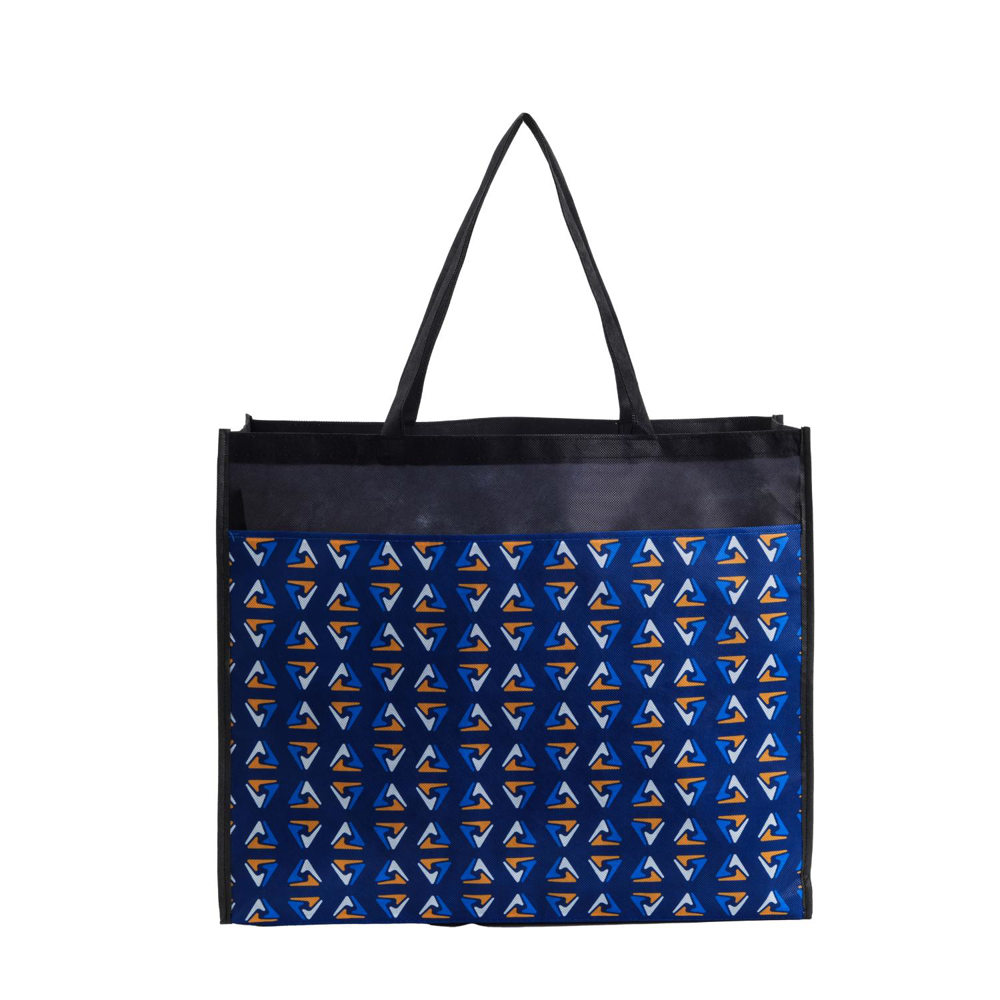 Rock'it 3-Day PET Non-Woven Tote Bag with Sublimated Front Pocket & Gusset (18" x 16" x 5")