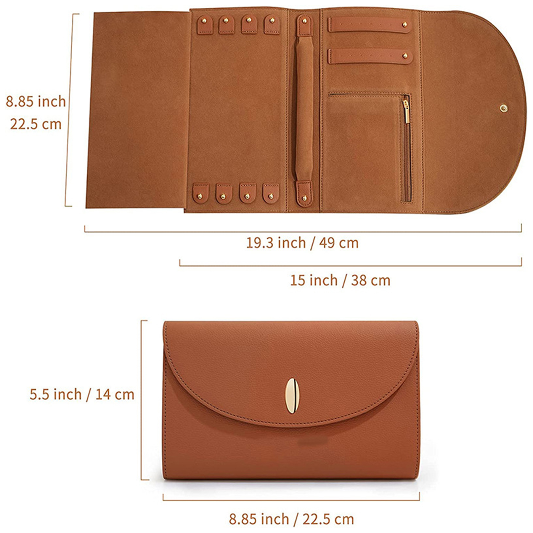 PU Large portable travel jewelry storage bag 6
