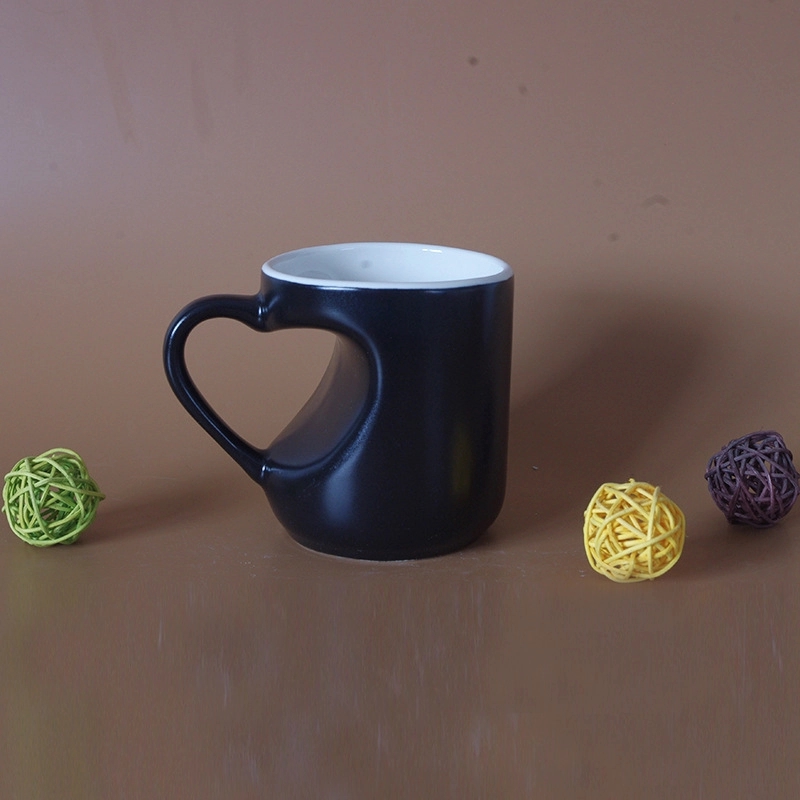 11 oz Coffee Mugs with Heart Shape Handle 1