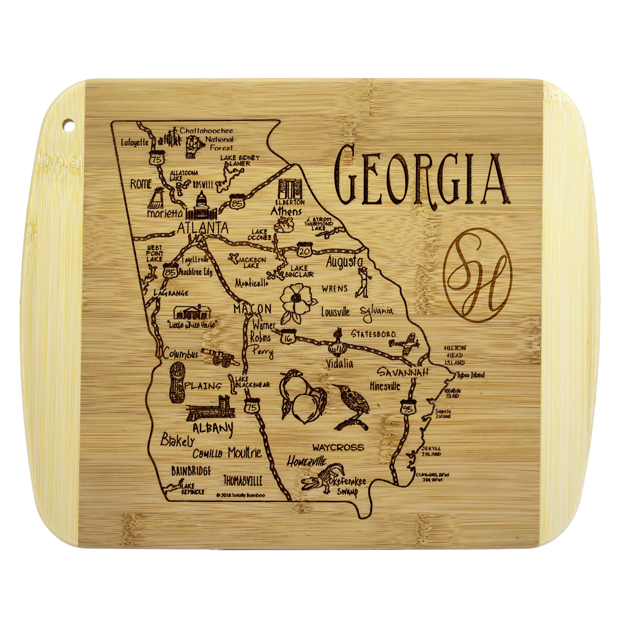 A Slice of Life Georgia Serving & Cutting Board