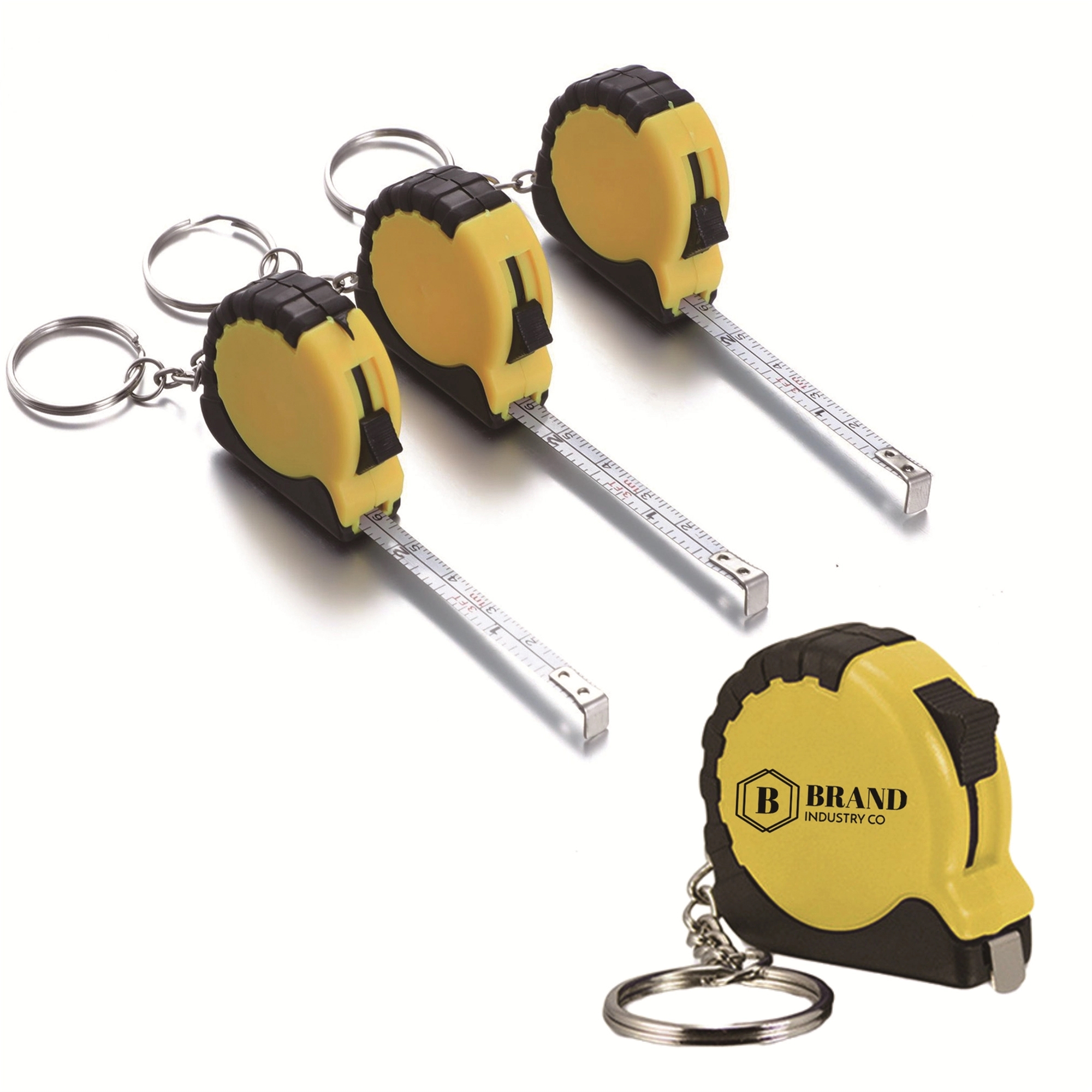 3' Steel Tape Measure Keychain