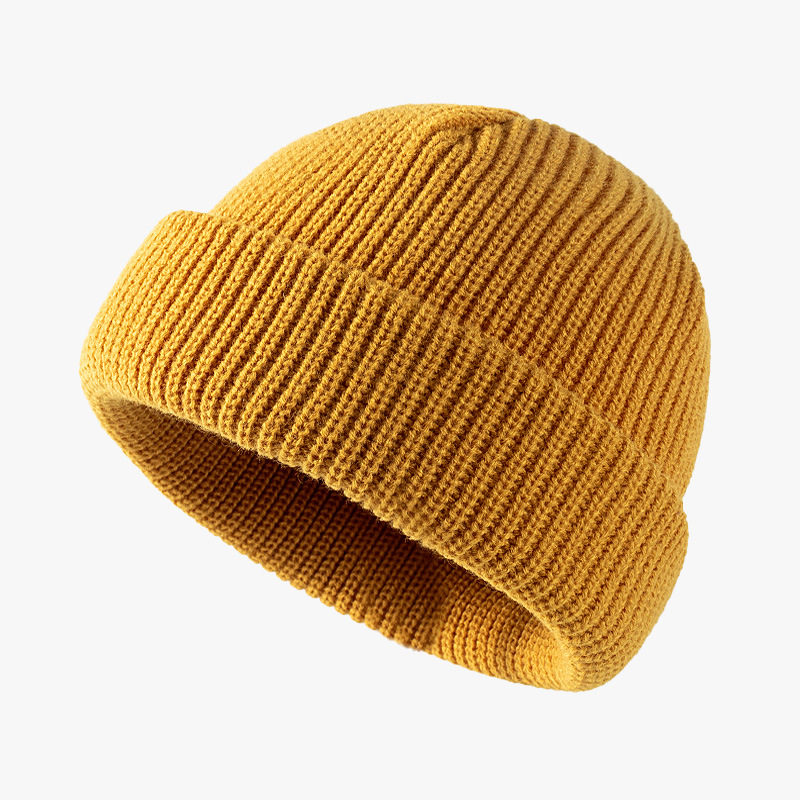 Acrylic Knit Cap With Embroidered Logo 2