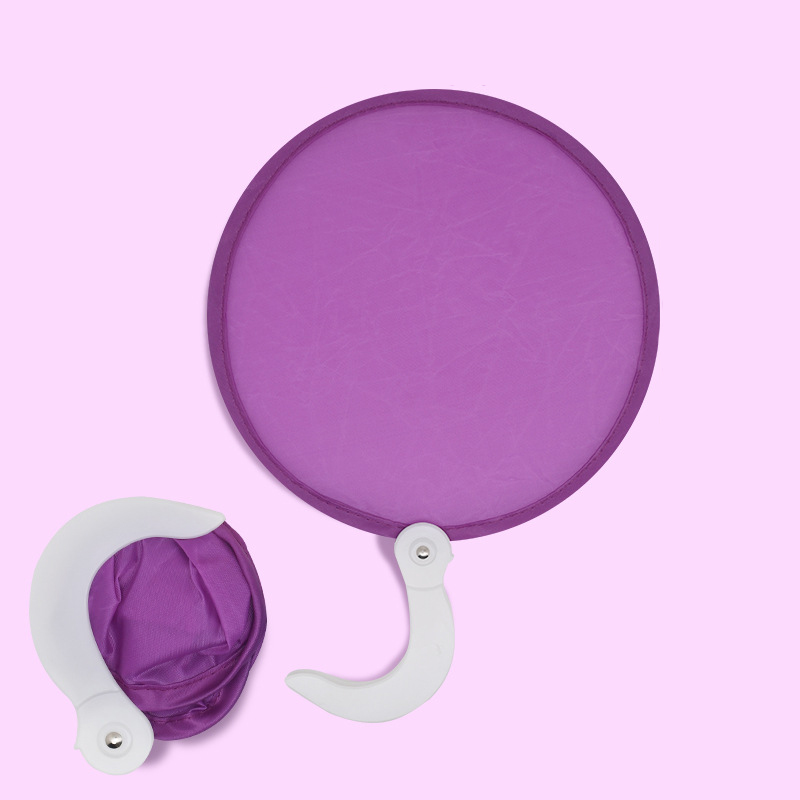 Foldable Round Fan with Handle 12