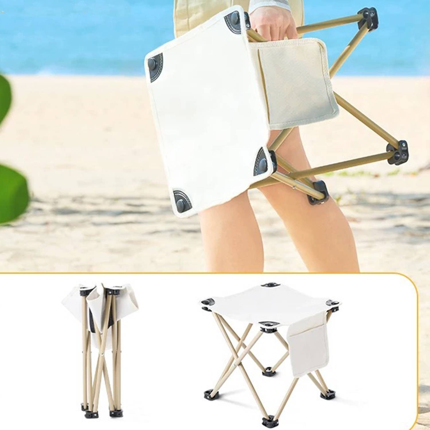 Sturdy Portable Oxford Folding Camping Stool 4