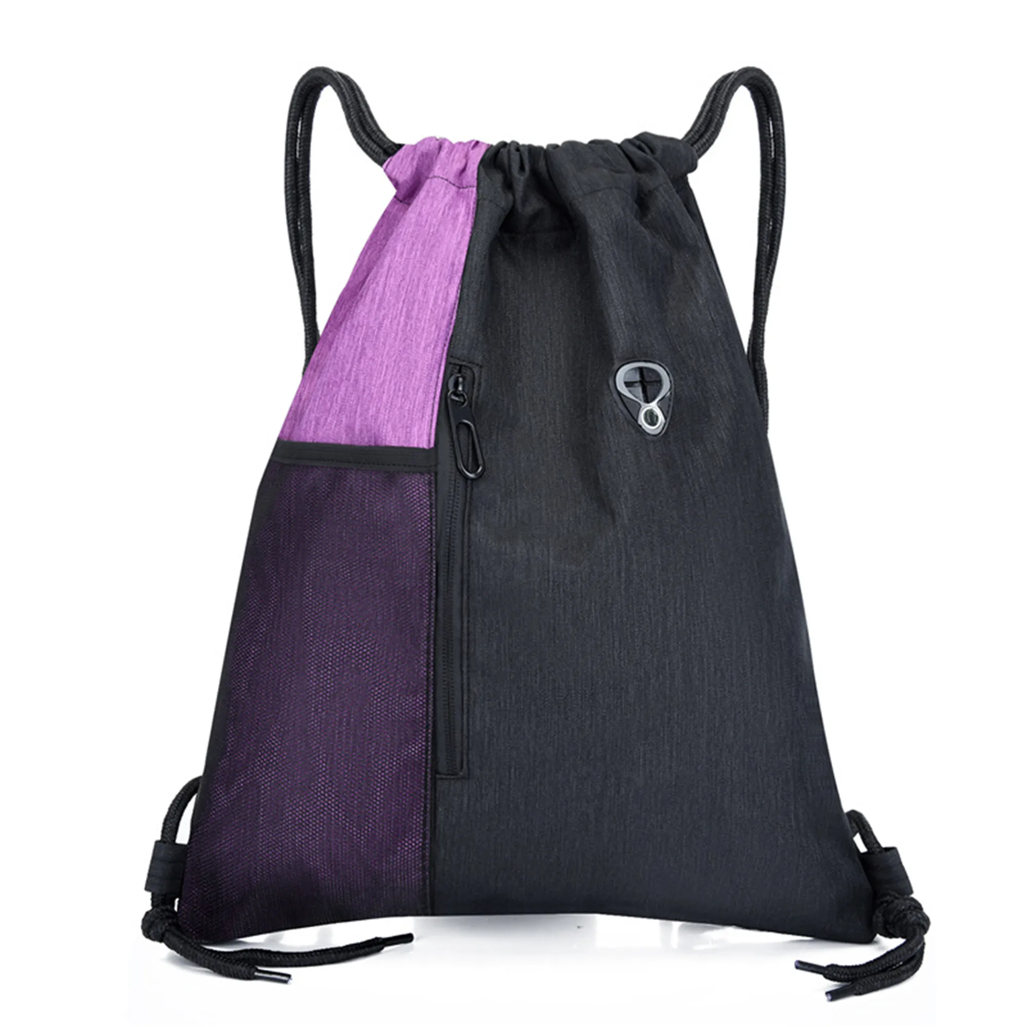 MOQ50 Nylon Colorblock Drawstring Bag 6