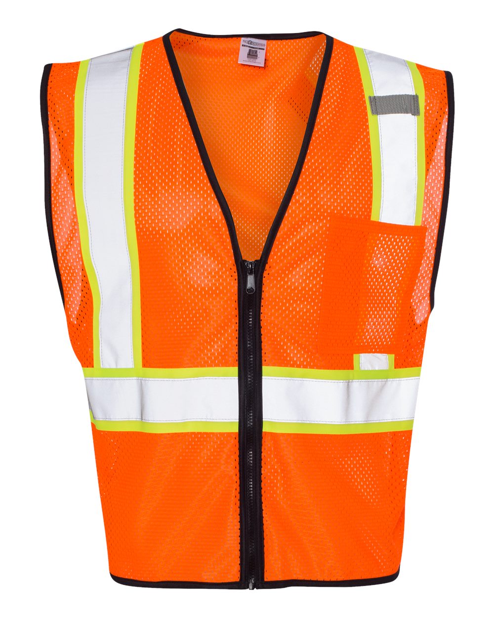 Unisex Economy Contrasting Vest with Zippered Front - 1527-1528 7