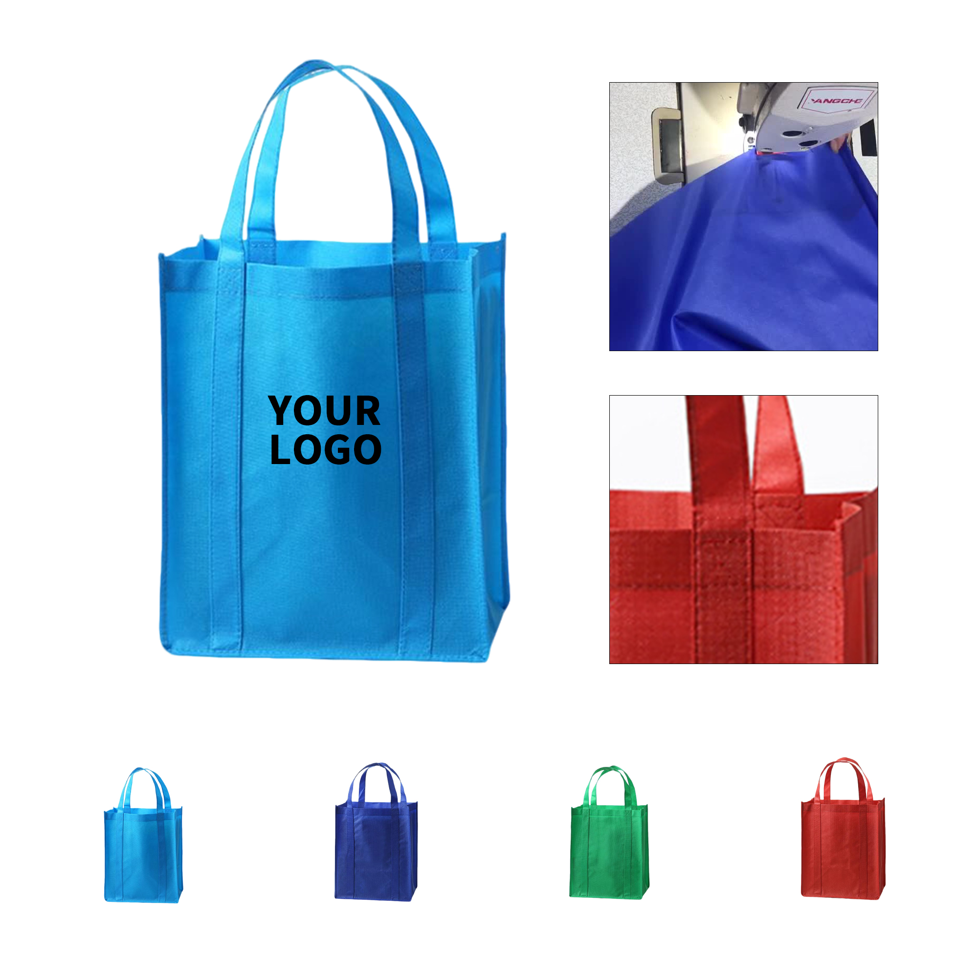 Non Woven Shopper Tote 13" x 15" x 10" With Reinforced Handle 4