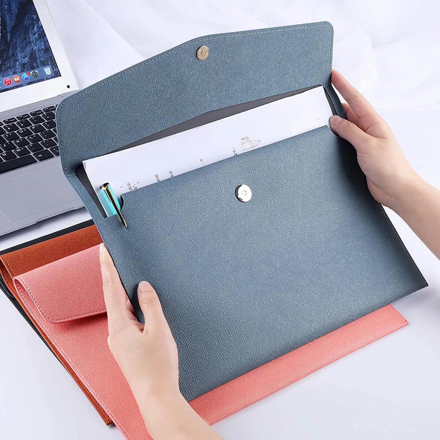 PU Leather Envelope File Folders 3