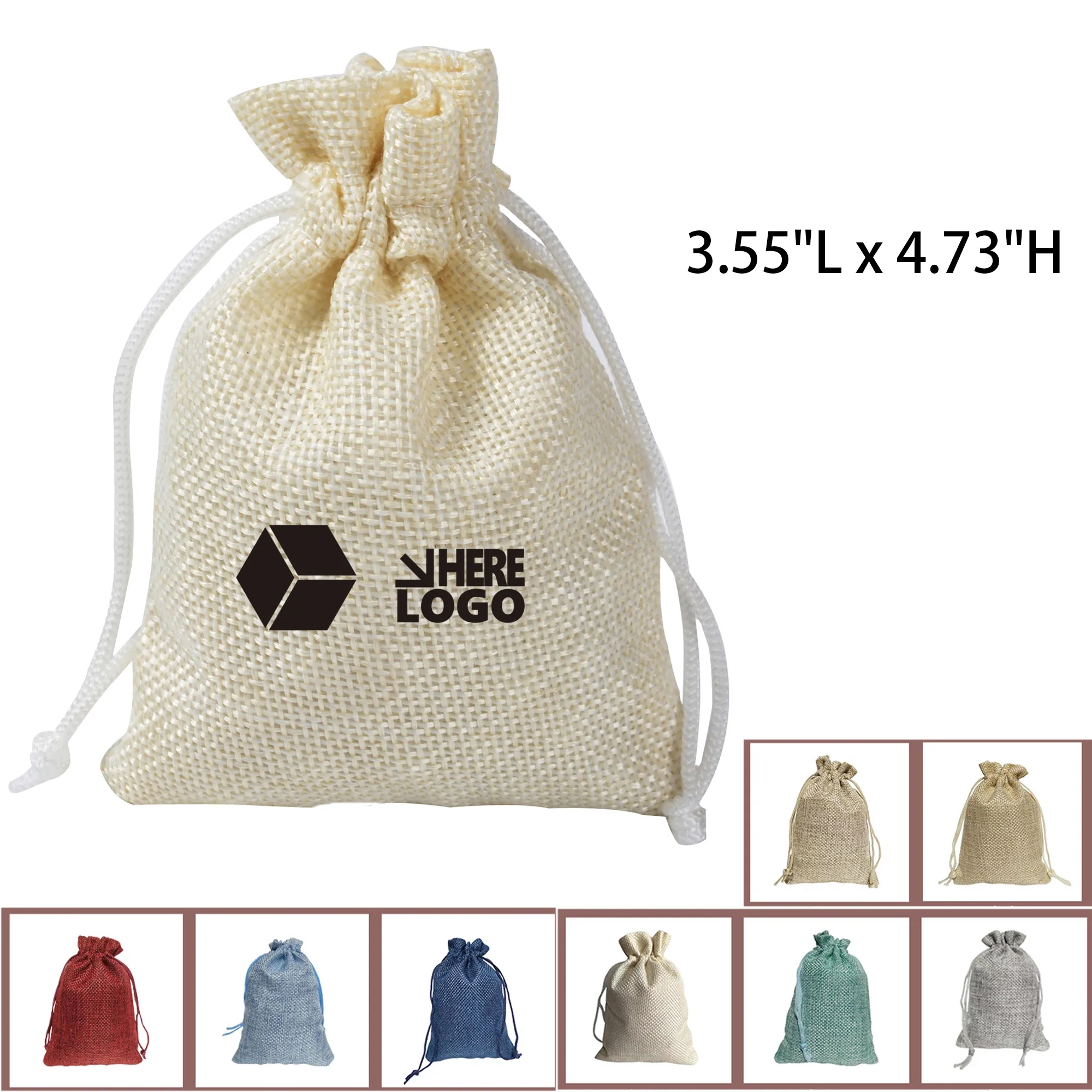 Classy Stuff Burlap/Jute Drawstring Bag