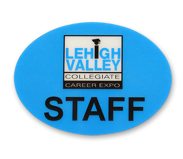 Cyclops Economy Full Color name badge oval. 1 13/16" x 2 1/2" 3