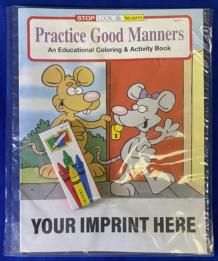 COLORING SET - Practice Good Manners Coloring Book Fun Pack 4