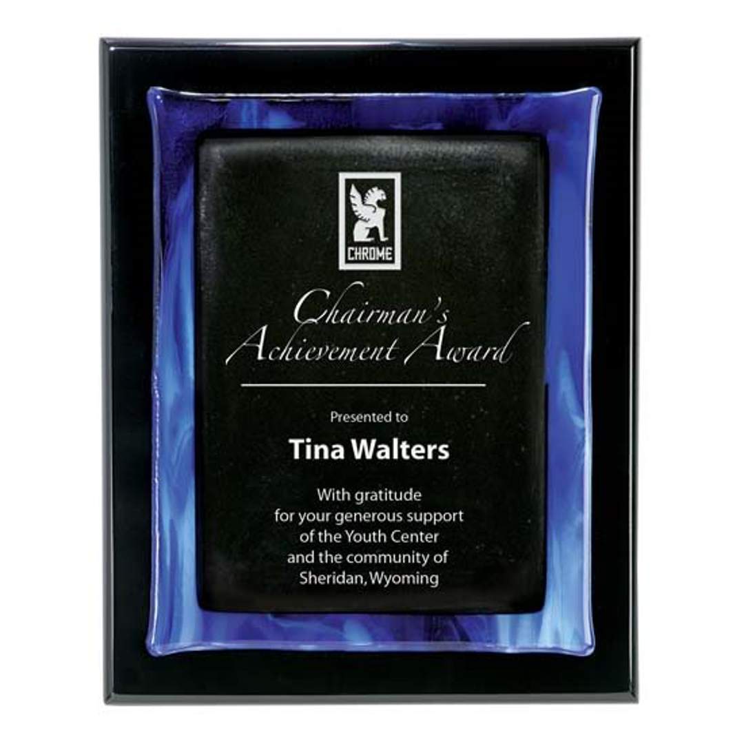 Metallic Fusion Plaque - Black/Blue