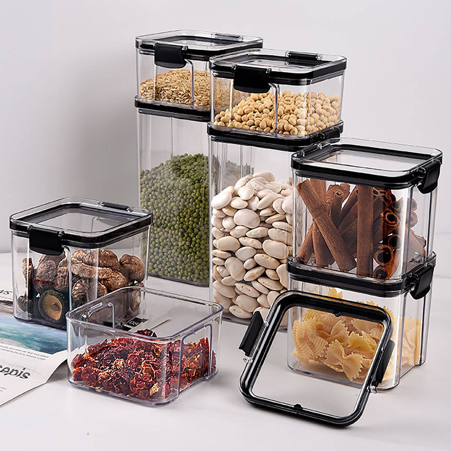 60Oz Kitchen Moisture-Proof Airtight Cereal Storage Jar 9