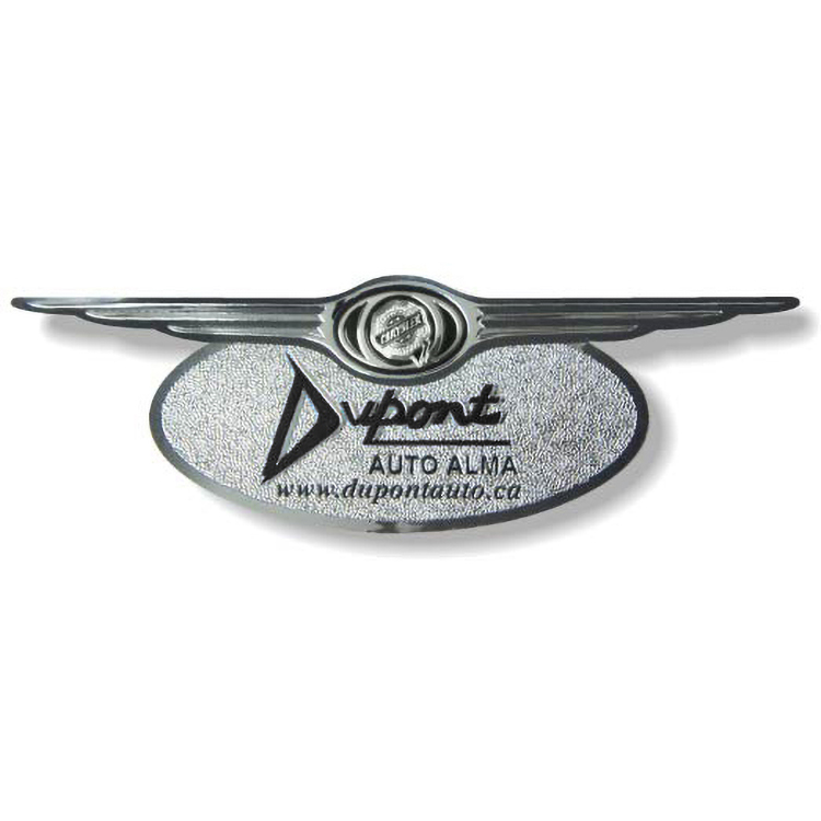 Custom Debossed Silver Polyester Decal in Spot Colours, 4.1 to 7 Sq/in