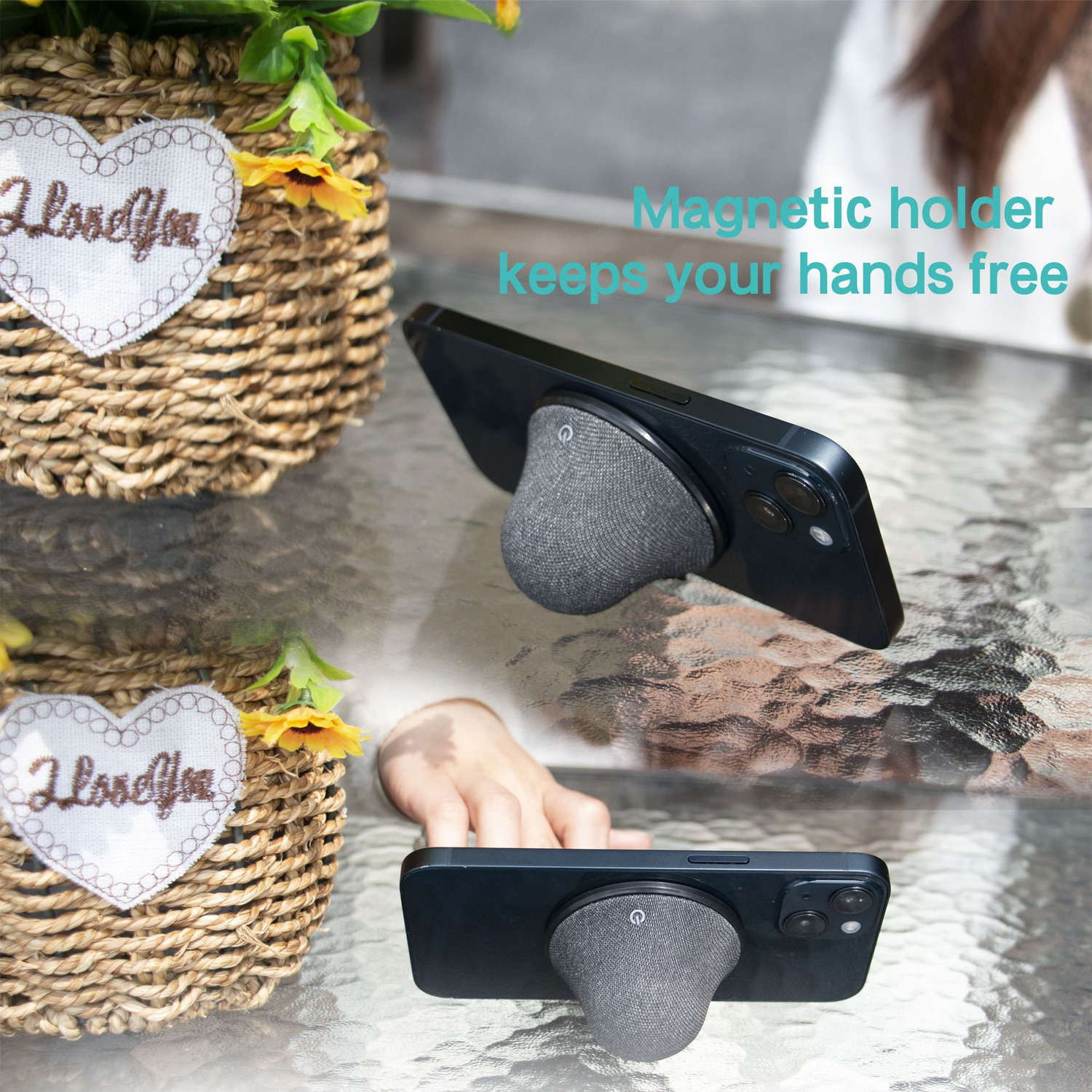 Portable Magnetic Bluetooth Speaker Phone Stand 7