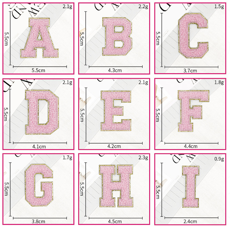 Letter Patches Self Adhesive Stickers for DIY 9