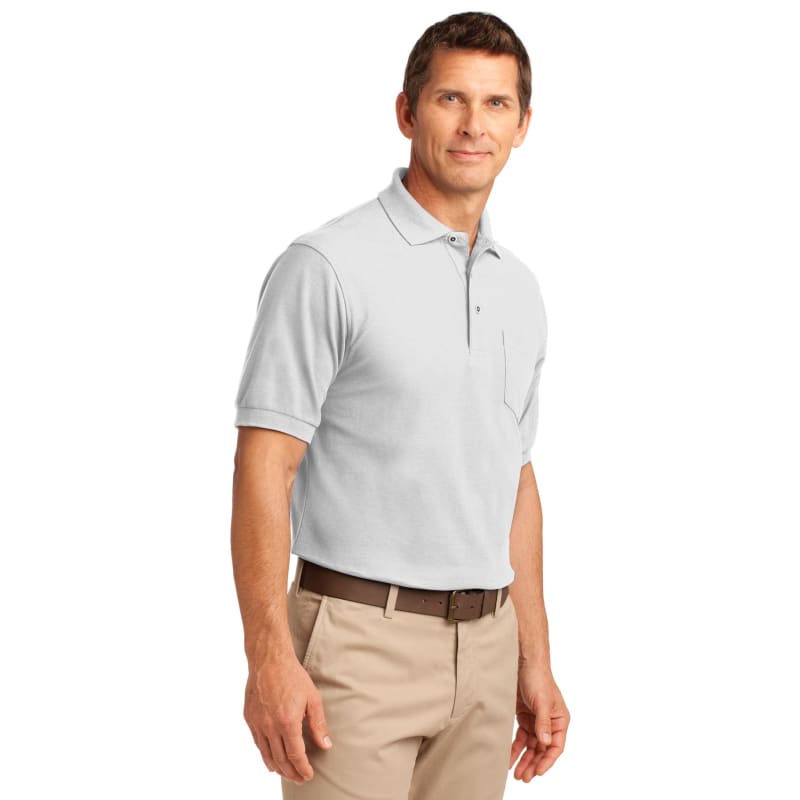 Port Authority Silk Touch Polo With Pocket. 29