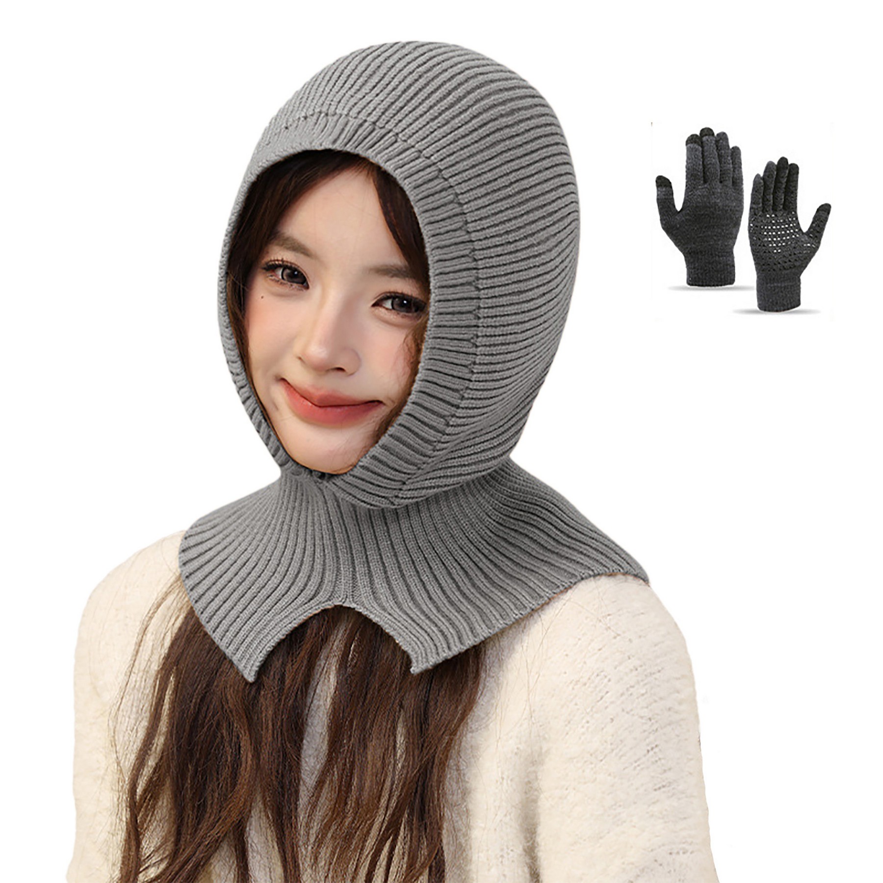 Ear Protection Knitted Neck Hat & Gloves 6