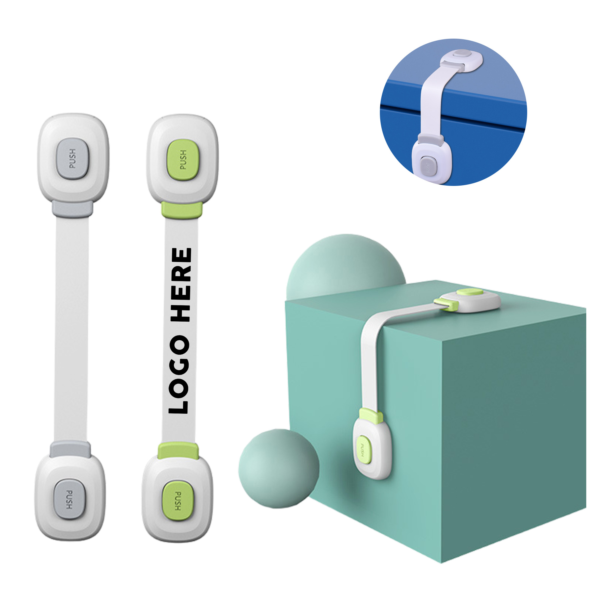 MOQ 50 Childproof Safety Lock for Cabinets, Drawers, and Doors 1