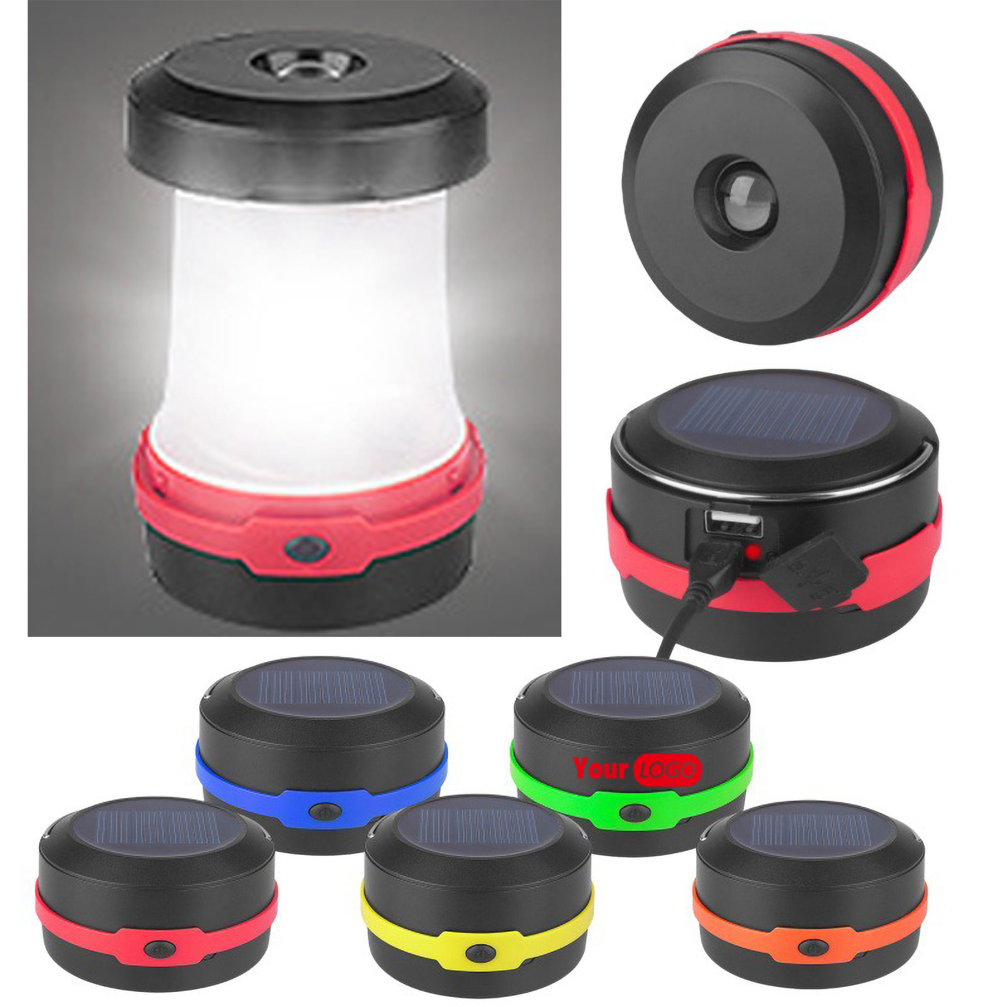Lantern Phone Charger Collapsible LED Camping Solar 5