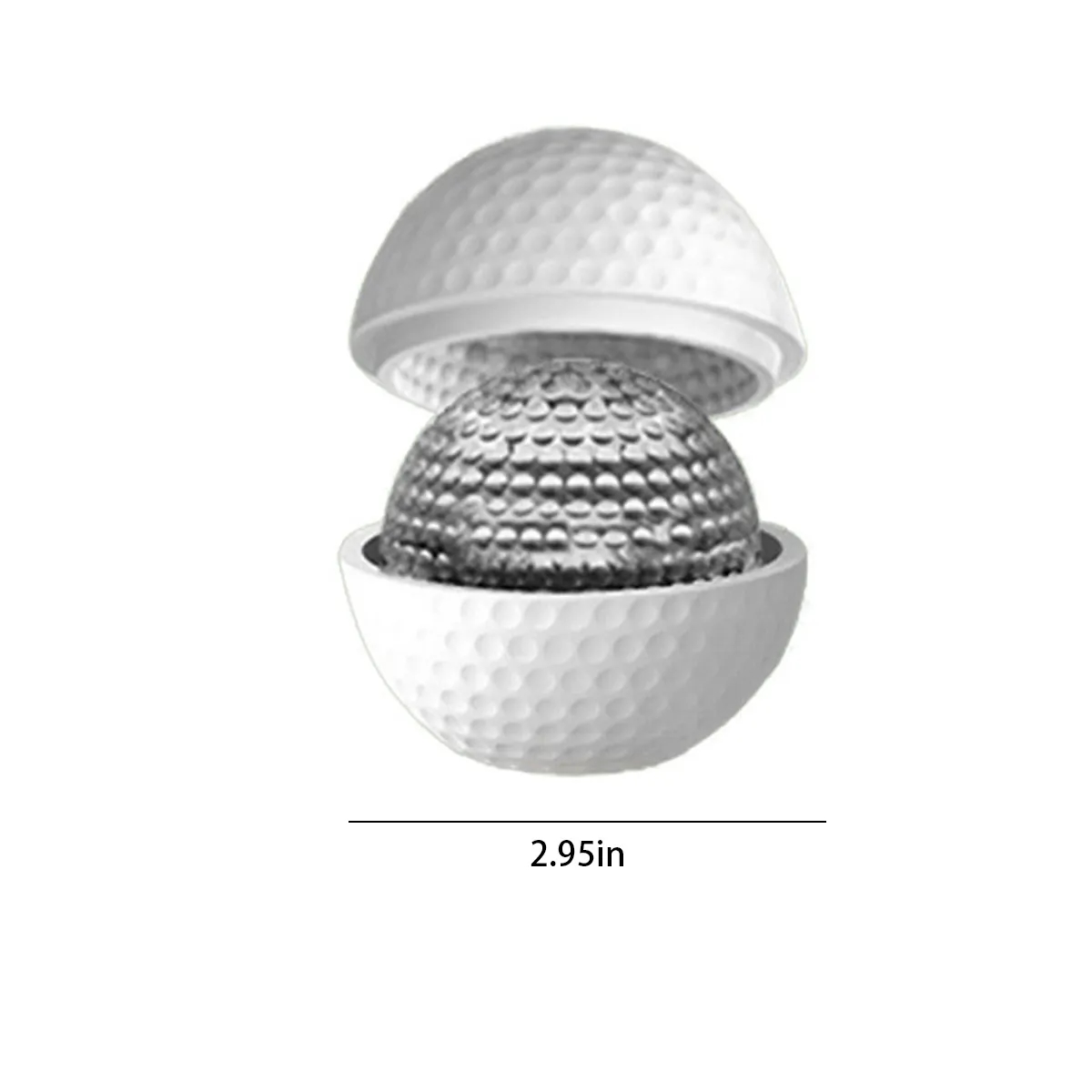 Flexible Silicone Tray Golf Ball Whiskey Ice Mold 3