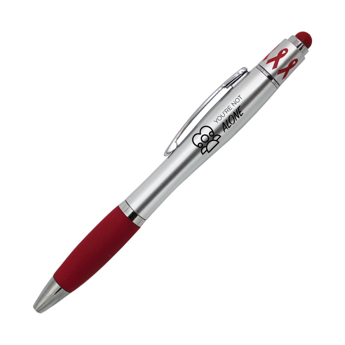 Ribbon Spin Top Pen with Stylus 2