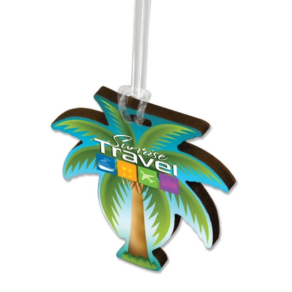 Custom Ultra Vivid Recycled Wood Bag Tags 4