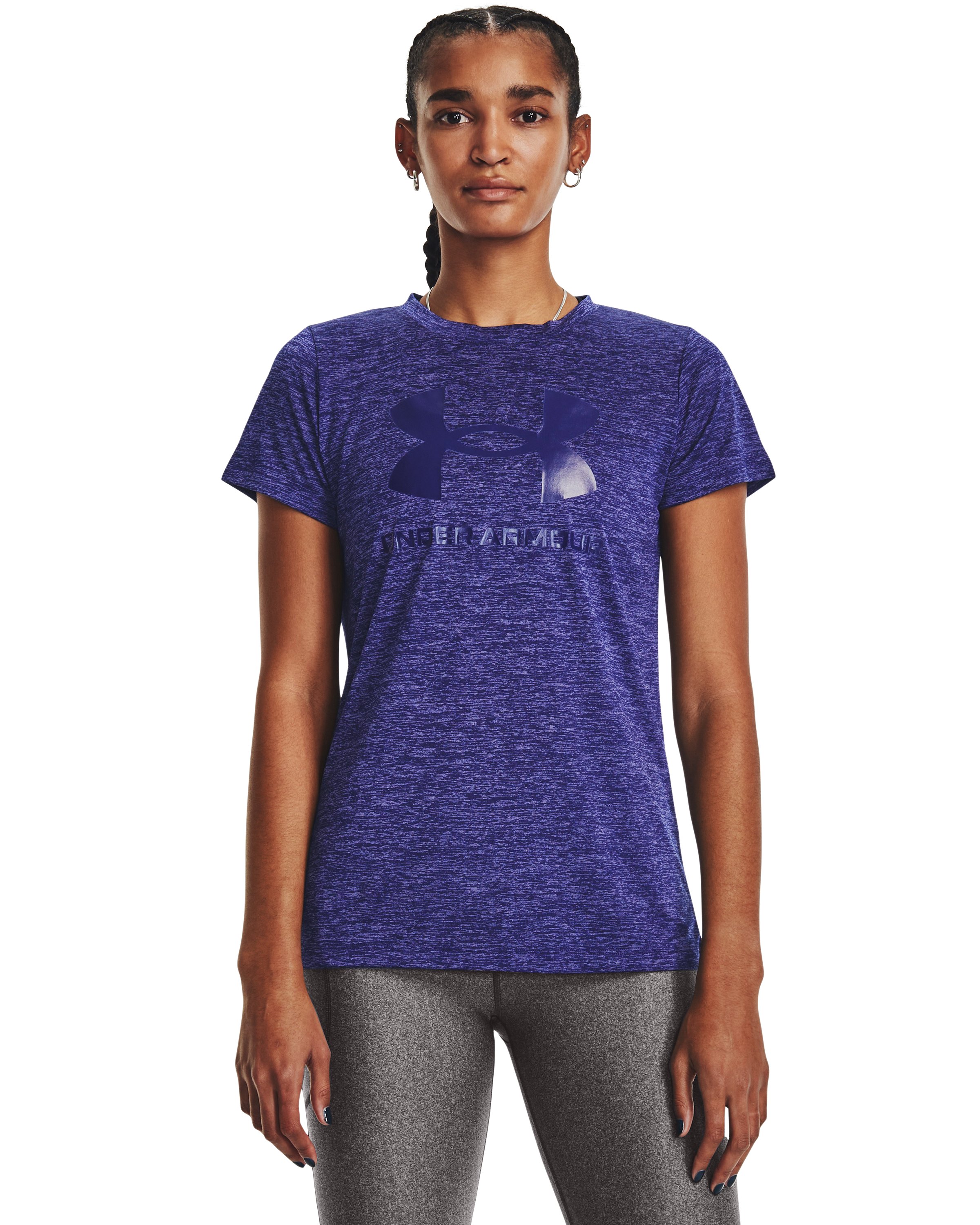 UA Tech Twist Big Logo Gel Women's Short Sleeve 3