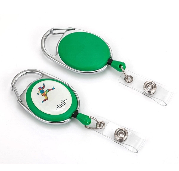Plastic Oval Badge Reel Lanyard 1