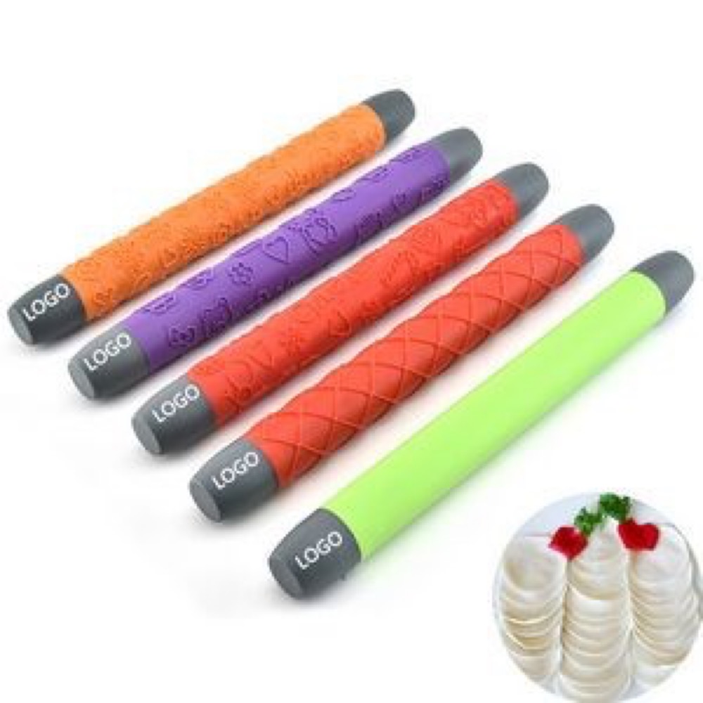 Silicone Embossed Rolling Pins Patterned For Fondant Cake 1