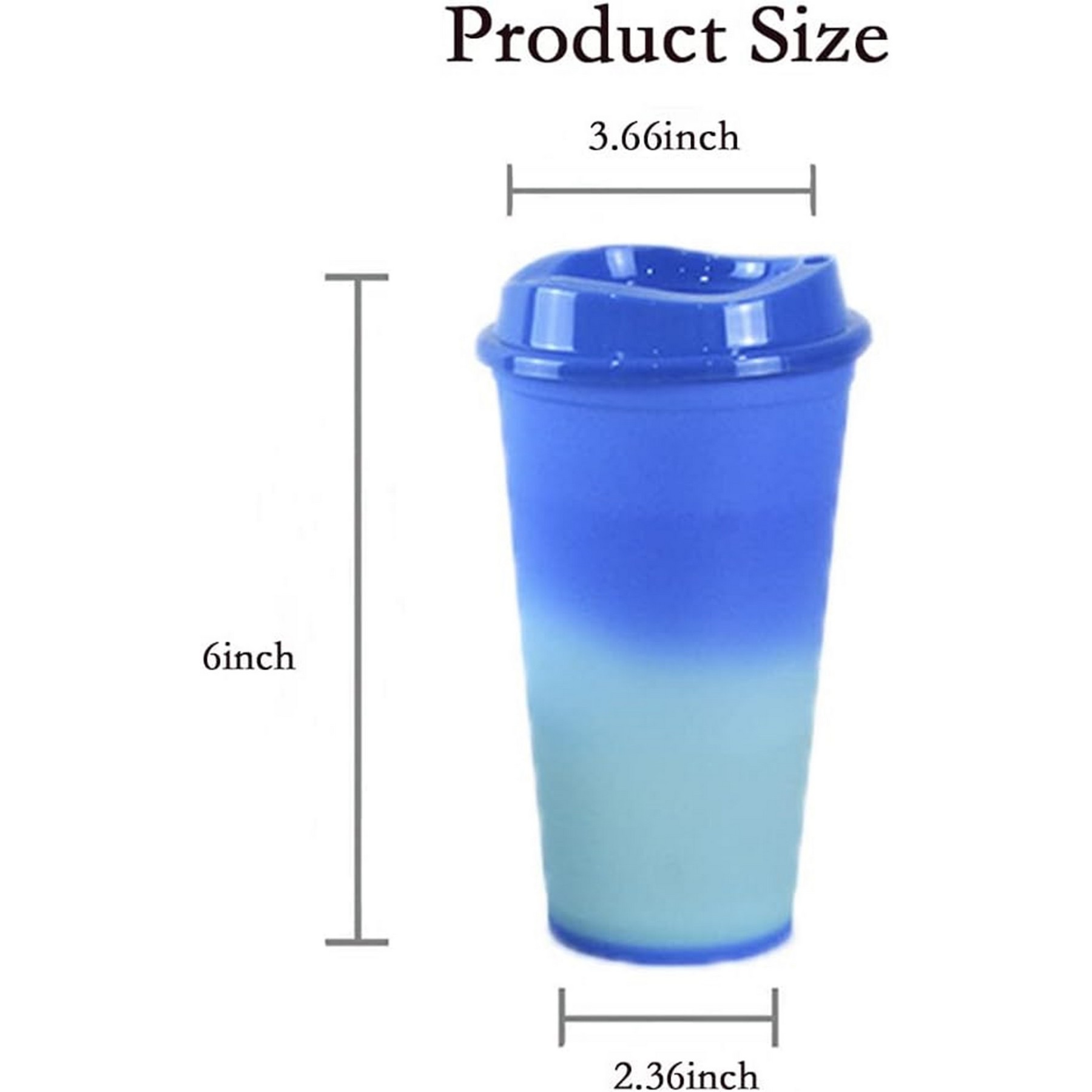 16Oz Pp Plastic Full Color Thermochromic Cup With Lid 2