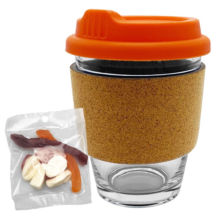 Jelly Party Mix in Cork Band Glass Coffee Cup 16