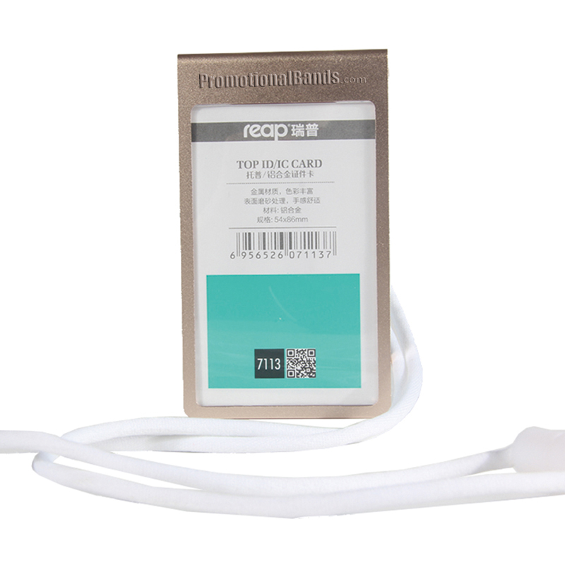 Aluminum ID Badge Holder with Neck Cord 1