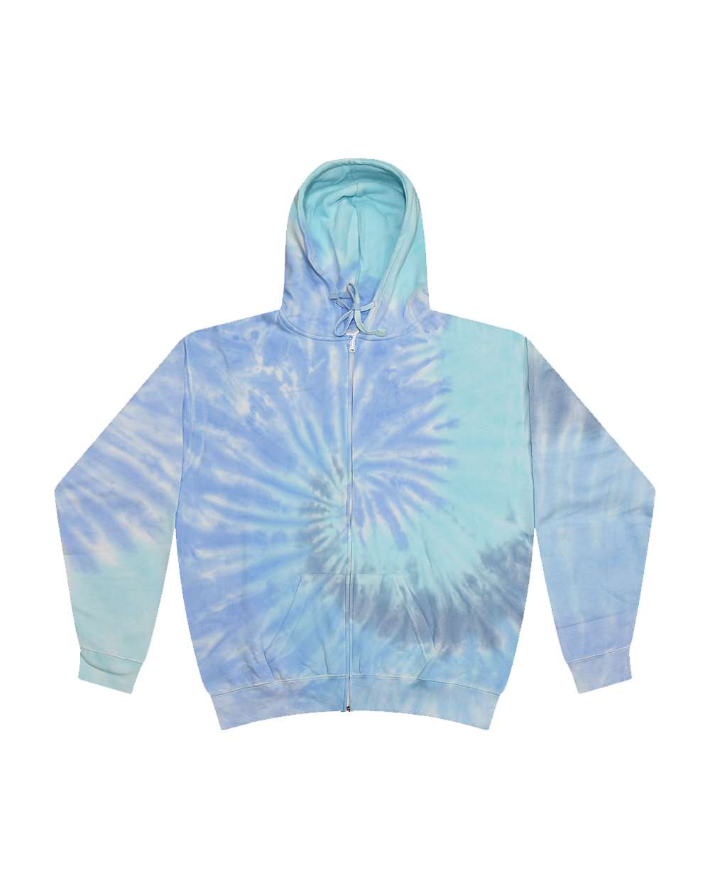 Unisex Tie-Dyed Full-Zip Hooded Sweatshirt - 8888 12