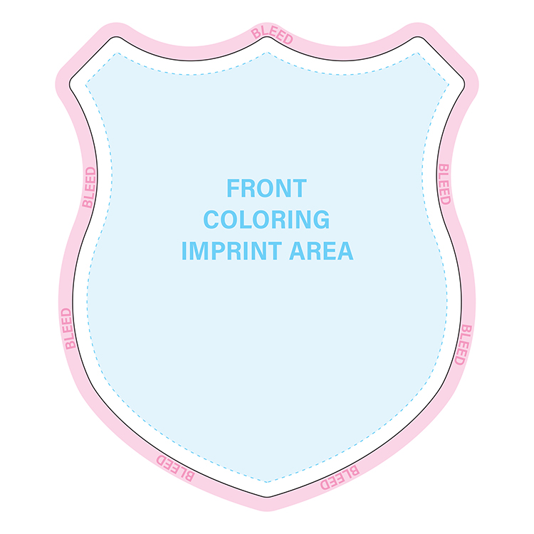 HAND FANS - Coloring Fan, Police Badge Shape 7