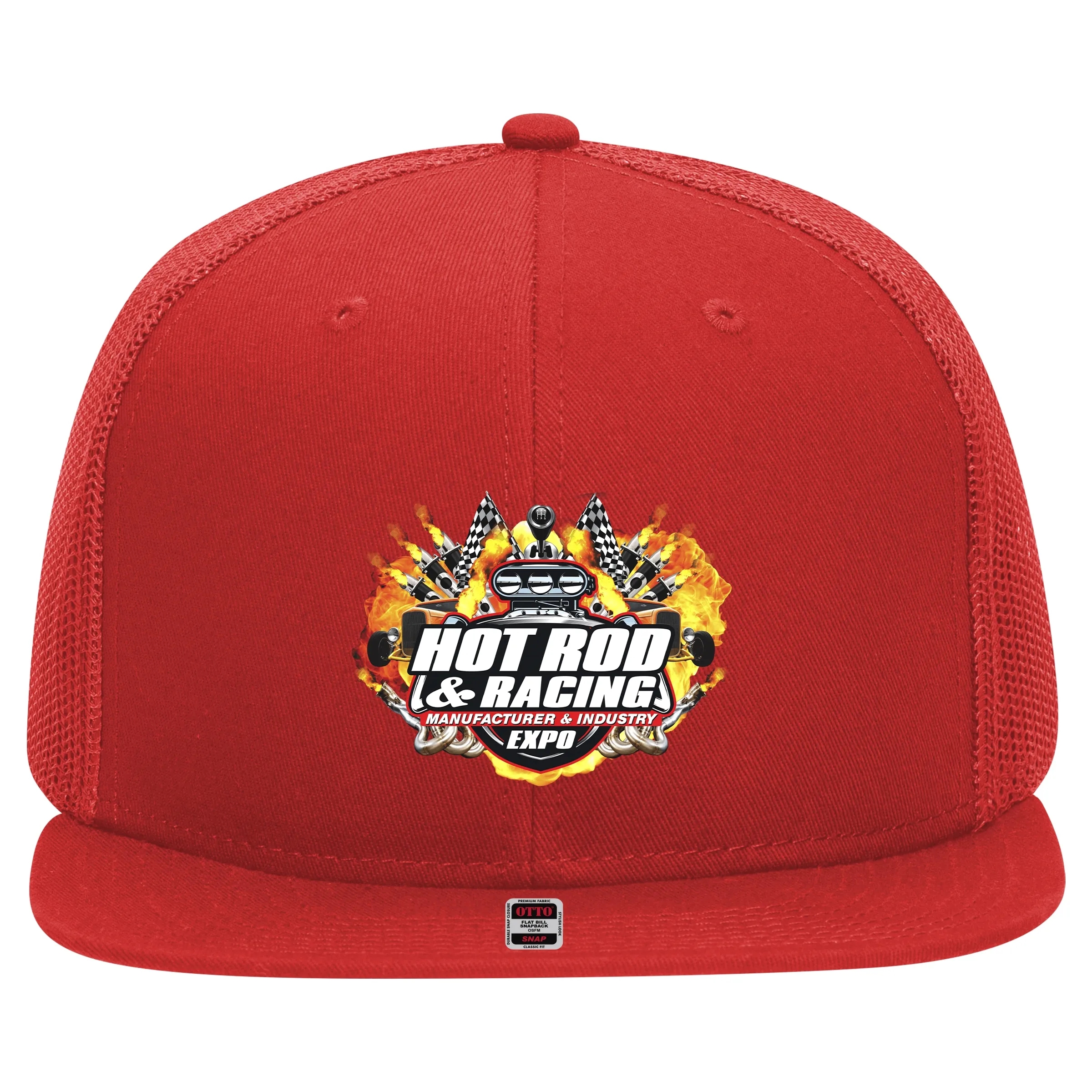 OTTO SNAP 6 PANEL MID PROFILE MESH BACK TRUCKER SNAPBACK HAT 16