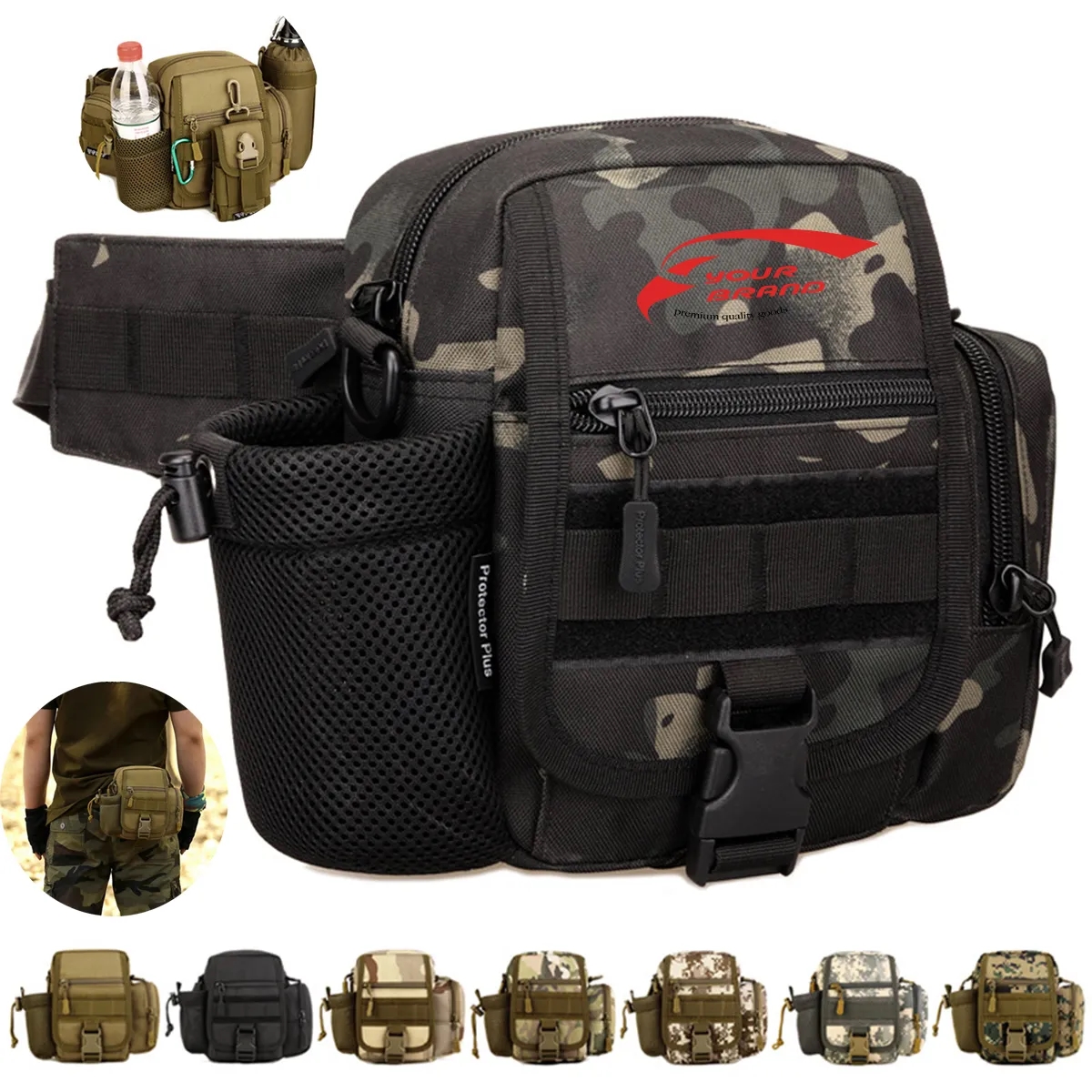 3L Tactical Waist Cycling Hiking Fishing Crossbody Bag 3
