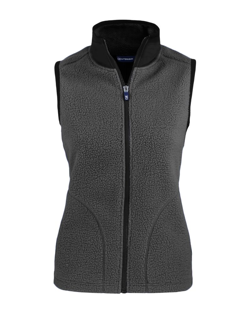 Cutter & Buck Cascade Epic Comfort Recycled Sherpa Fleece Womens Full Zip Vest 47